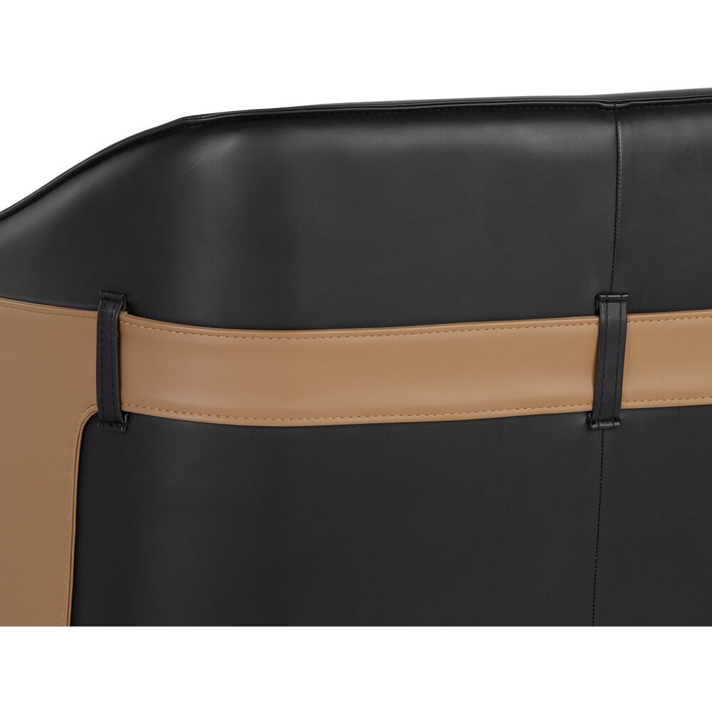 Carter Napa Black / Napa Cognac Lounge Chair